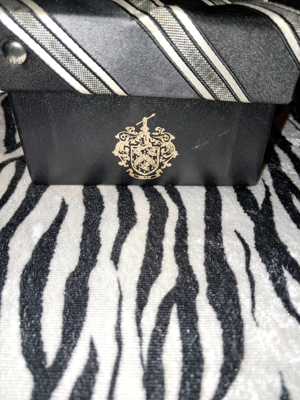 Black & Ivory Striped Tie